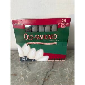 Vintage Christmas String Lights Frosted C7 25 Feet, Indoor/Outdoor Use
